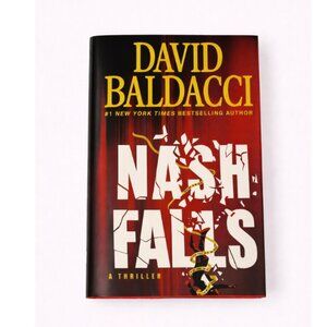 David Baldacci "Nash Falls" Hardcover Thriller - Red/Black Cover